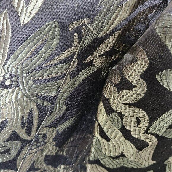 Chico's Women's Jacket Size 3 L Floral‎ Silk Rayon Brown Long Sleeve Classic - Picture 10 of 15